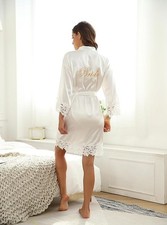 wedding White Bridal Robe