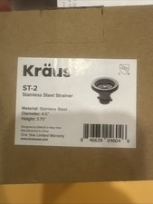 Kraus ST-2 Stainless Steel Kitchen Sink Strainer NIB