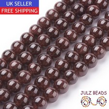 Garnet Gemstone Round Beads - Natural Dark Red Crystals - 6mm - 1 Strand (32pcs)