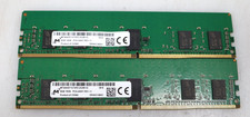 Lot 2x 8GB 16GB Micron MTA9ASF1G72PZ-2G3B1IG PC4-2400T RDIMM Server Memory