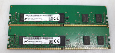 Lot 2x 8GB (16GB) Micron MTA9ASF1G72PZ-2G3B1IG PC4-2400T RDIMM Server Memory
