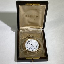 E.HOWARD 23j SERIES 0 14k GOLD FILLED SWING-OUT OPEN FACE 16s RR POCKET WATCH