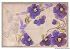 CAR-ADXP8-0399-FANTASY - Purple Flower And White Dove Message Carrier