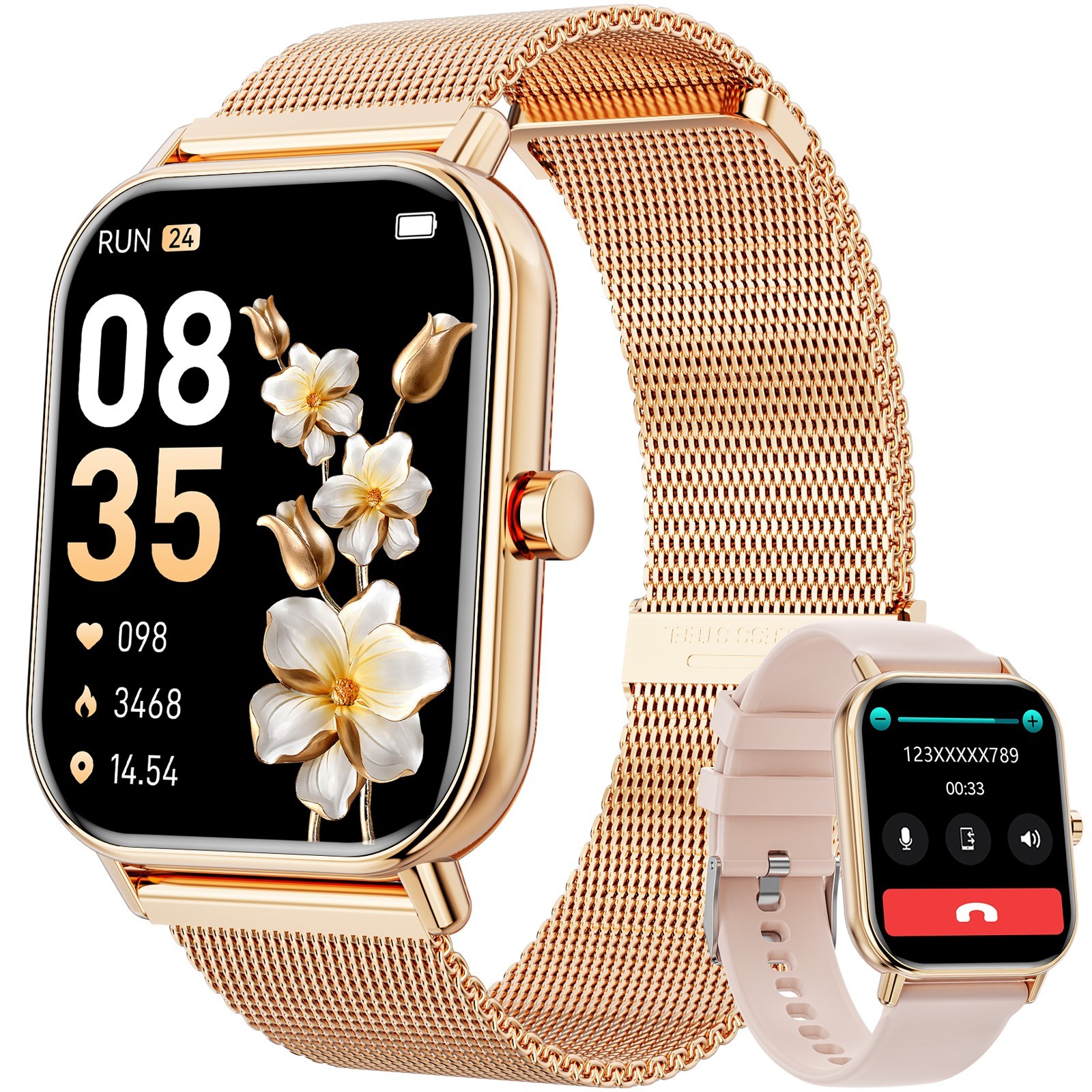 1.85'' Smart Watch IP68 for Women with Answer/Make Calls/Message for IOS Android