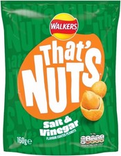 That's Nuts Walkers Salt & Vinegar Bag 160g x 8 Pack