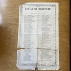 Original 1864 Civil War Broadside Poem Battle of Nashville Tennessee History