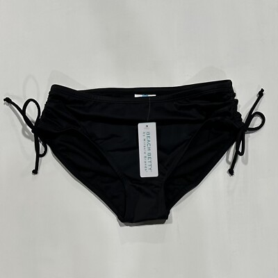 #ad Women#x27;s Slimming Control Side Tie Ruched Bikini Bottom Beach Betty Black Small $5.00