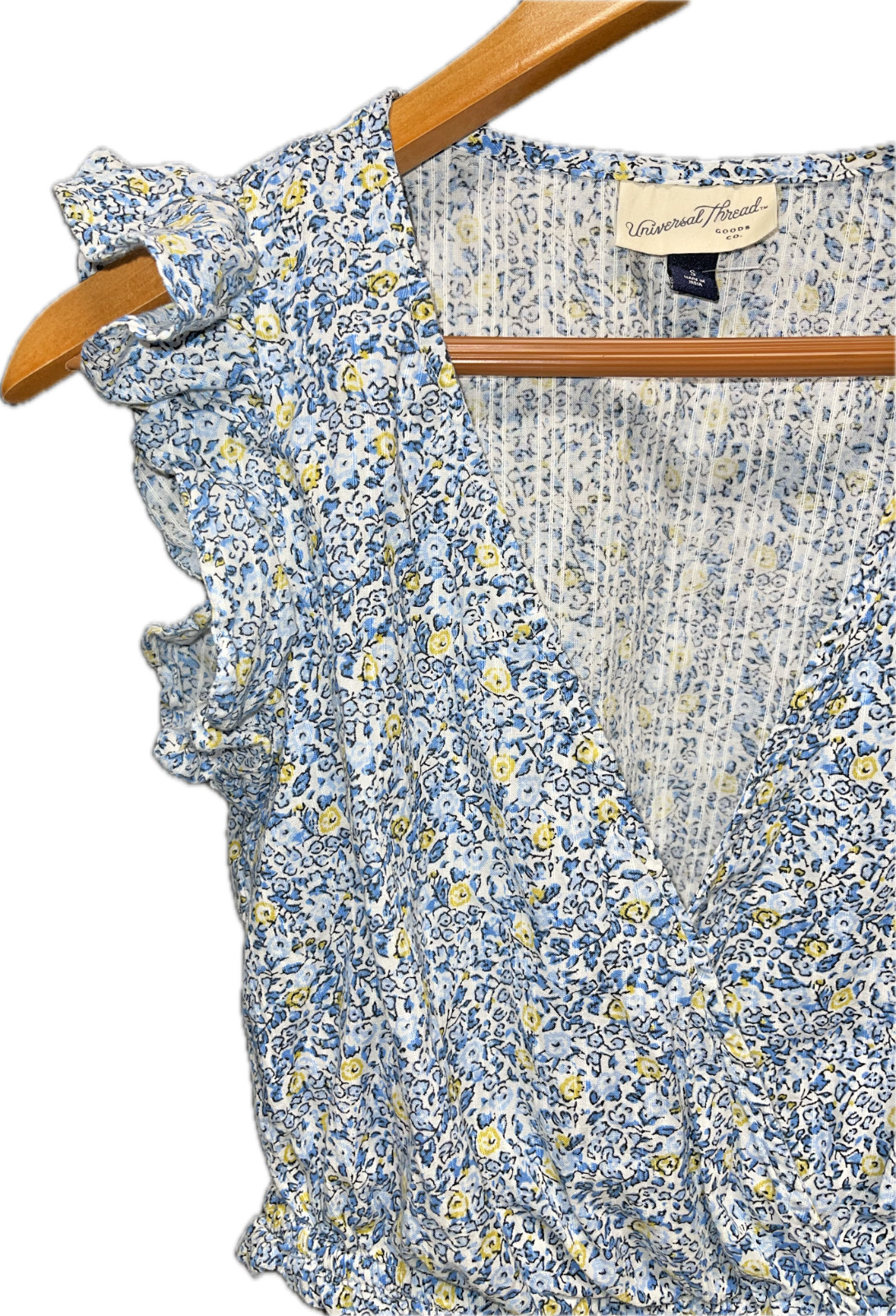 UNIVERSAL THREAD Top Floral Flutter Sleeveless Cr… - image 4