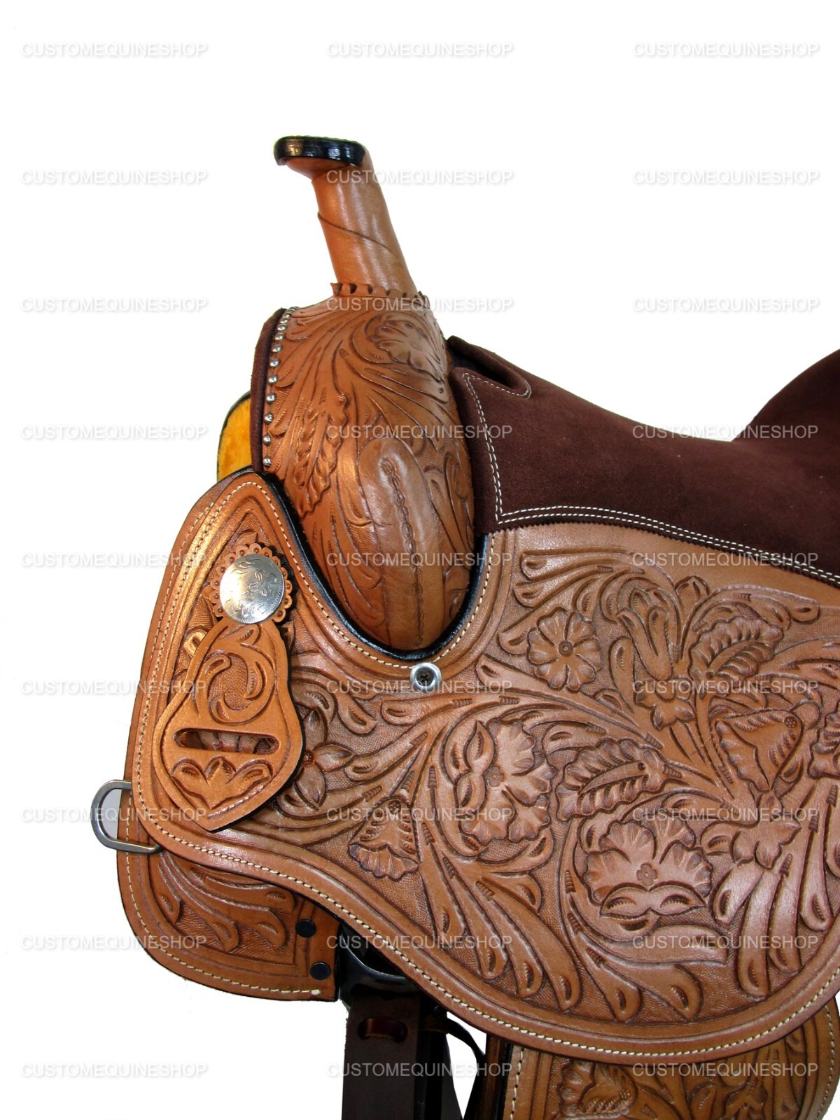 RODEO WESTERN SADDLE BARREL RACING PLEASURE TRAIL LEATHER TACK SET 15 16 17 18