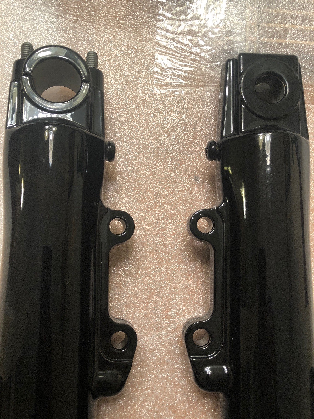 00-13 OEM Harley Street Glide Gloss Black 41mm Fork Sliders Lower Legs and Cans