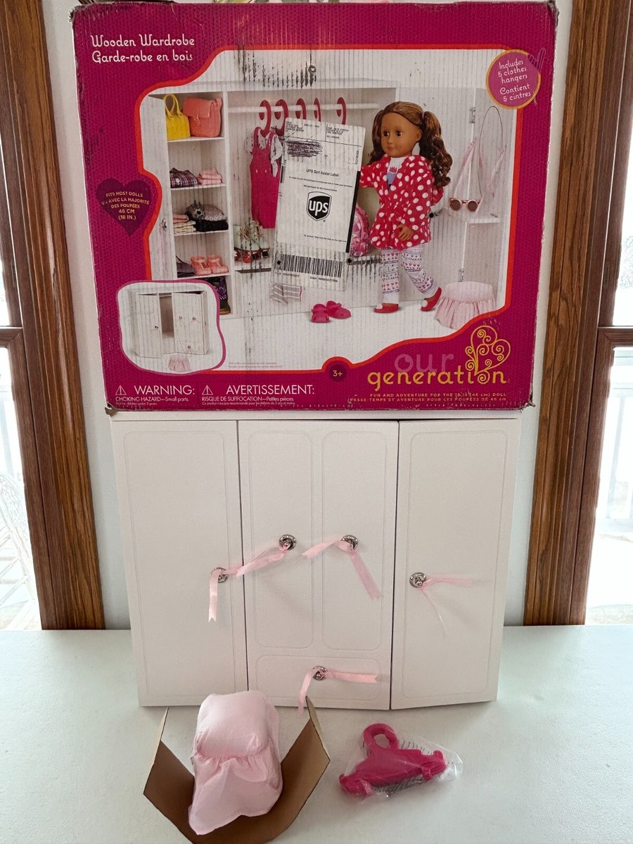 Toys R Generation Doll Wardrobe Our Generation, Wooden Wardrobe