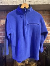 GAP BOYS XL FLEECE 1/4 ZIP BLUE PULLOVER