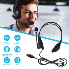 US Headset Headphone with Microphone Noise Ca...