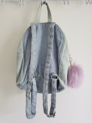 flip sequin denim mini backpack Reversible with Straps School / Daily commute / Travel / Sports Justice Owl Flip Sequin Mini