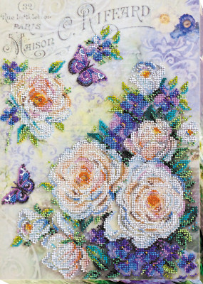 Rose Flowers for your beloved Bead Embroidery Kit DIY Beaded Home Decor Wall Art