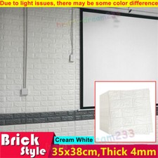 50X  Large 3D Soft Tile Brick Wall Sticker Foam Panel  Self-adhesive Waterproof◇