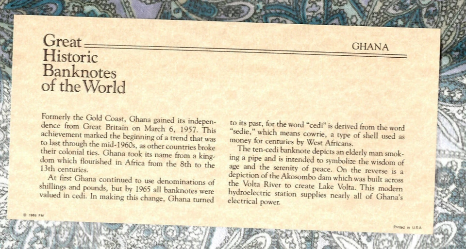 Great Historic Banknotes Ghana 1978 10 Cedis P-16f UNC Lucky # S/1 9555067 - Image 3 of 3