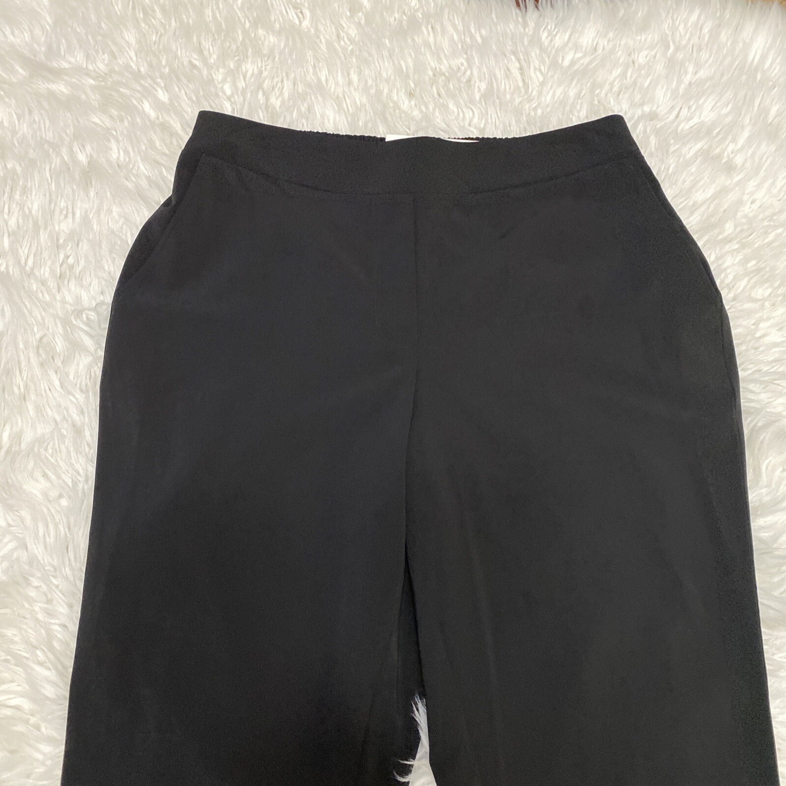 Calvin Klein Women's Black Crepe Straight Leg Trouser Pants Size Medium NWT image 6
