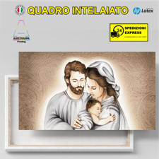 Quadro moderno Sacra Famiglia D Capezzale Arredamento Casa Arte Stampa su tela