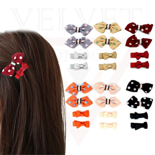 4Pcs Dotted Bows Hair Clips Baby Bows Toddlers Hair Accessories Clips Hairpins - 第 1/8 張圖片