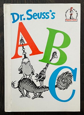 DR. SEUSS'S - ABC Beginner Book 1963 Grolier Book Club Edition Hardcover Suess