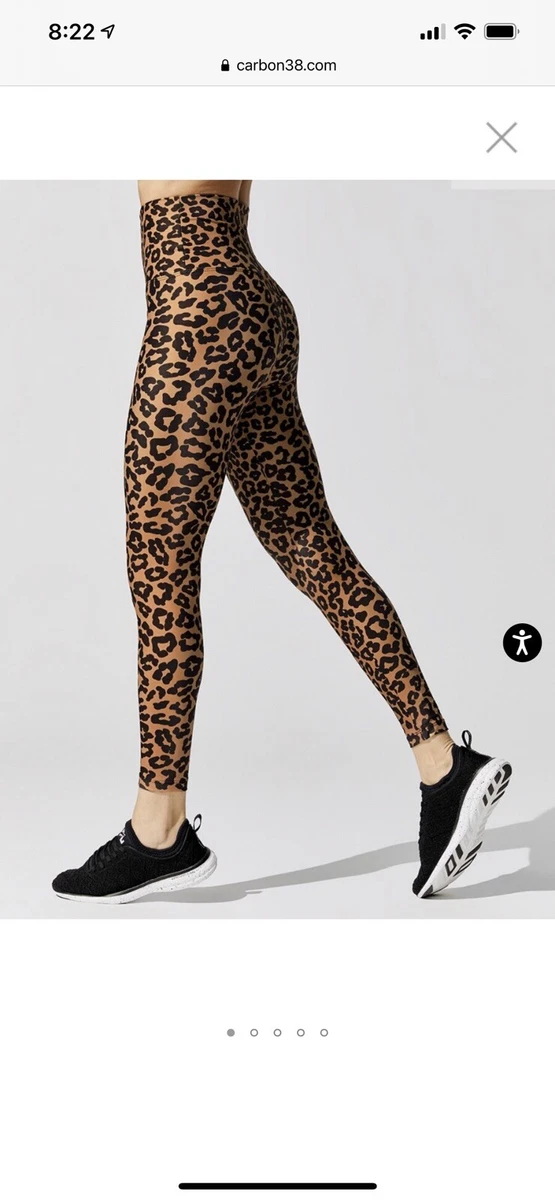 NWOT New $98 BEACH RIOT SPORT PIPER LEGGINGS in Leopard-Size Medium