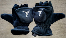 boys JORDAN black WINTER FOLD BACK GLOVES size 8/20 super condition