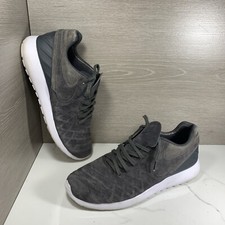 Raras Tenis Nike Roshe Tiempo VI Gris Cuero Negro Talla 12 852615-004