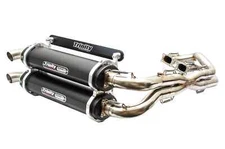 Trinity Racing Black Full System Dual Exhaust For 2015-2023 RZR 1000 XP/XP4