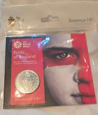 Rare 2018 Pride Of England &pound;5 Pound Coin Lion England BU Royal Mint Pack