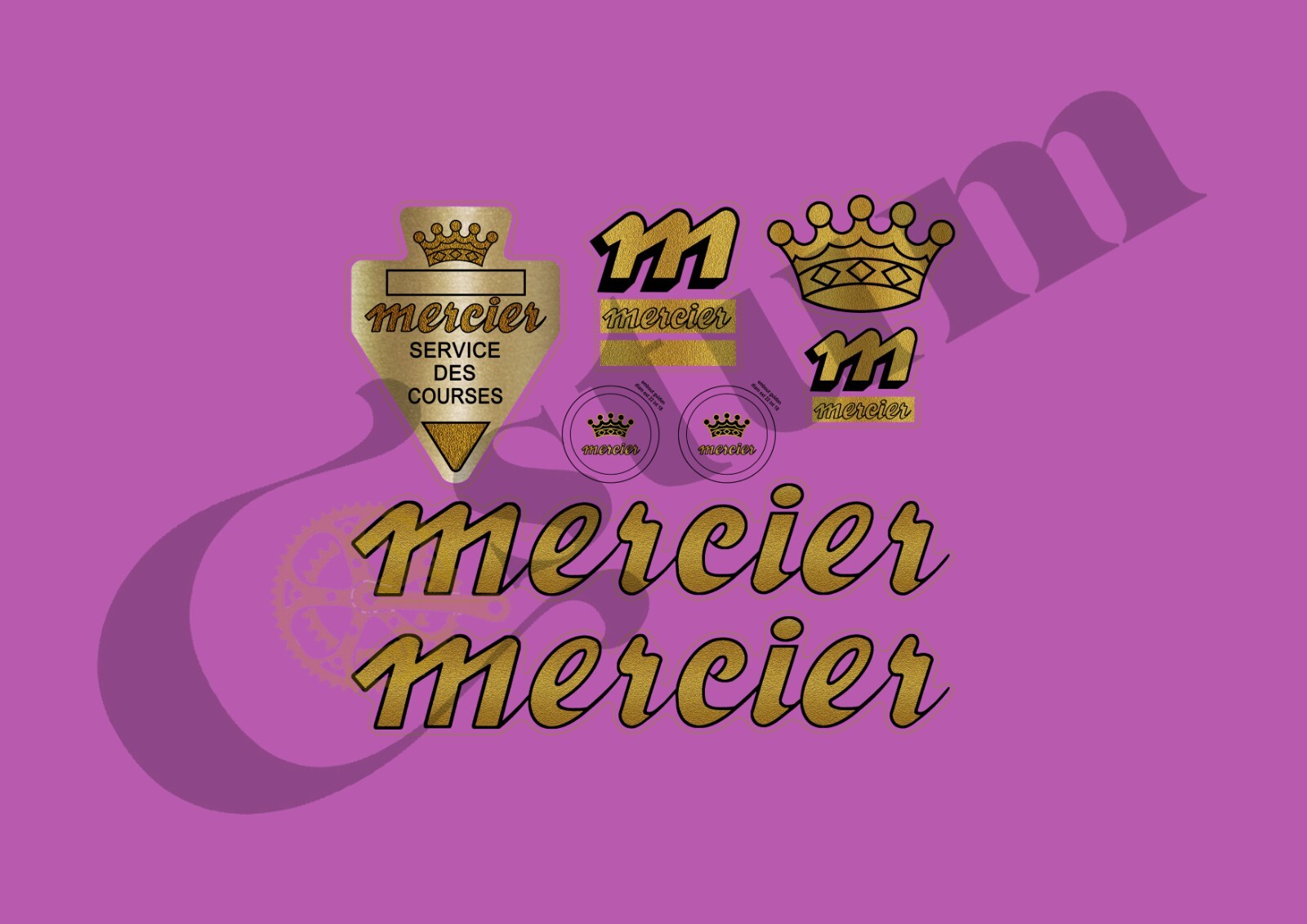 Stickers Mercier MERC501 pour masquer les rayures de cadre de vélo