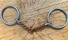 REINSMAN 107 LOOSE RING SNAFFLE HORSE BIT  2-Piece Large Twisted Sweet Iron 5"