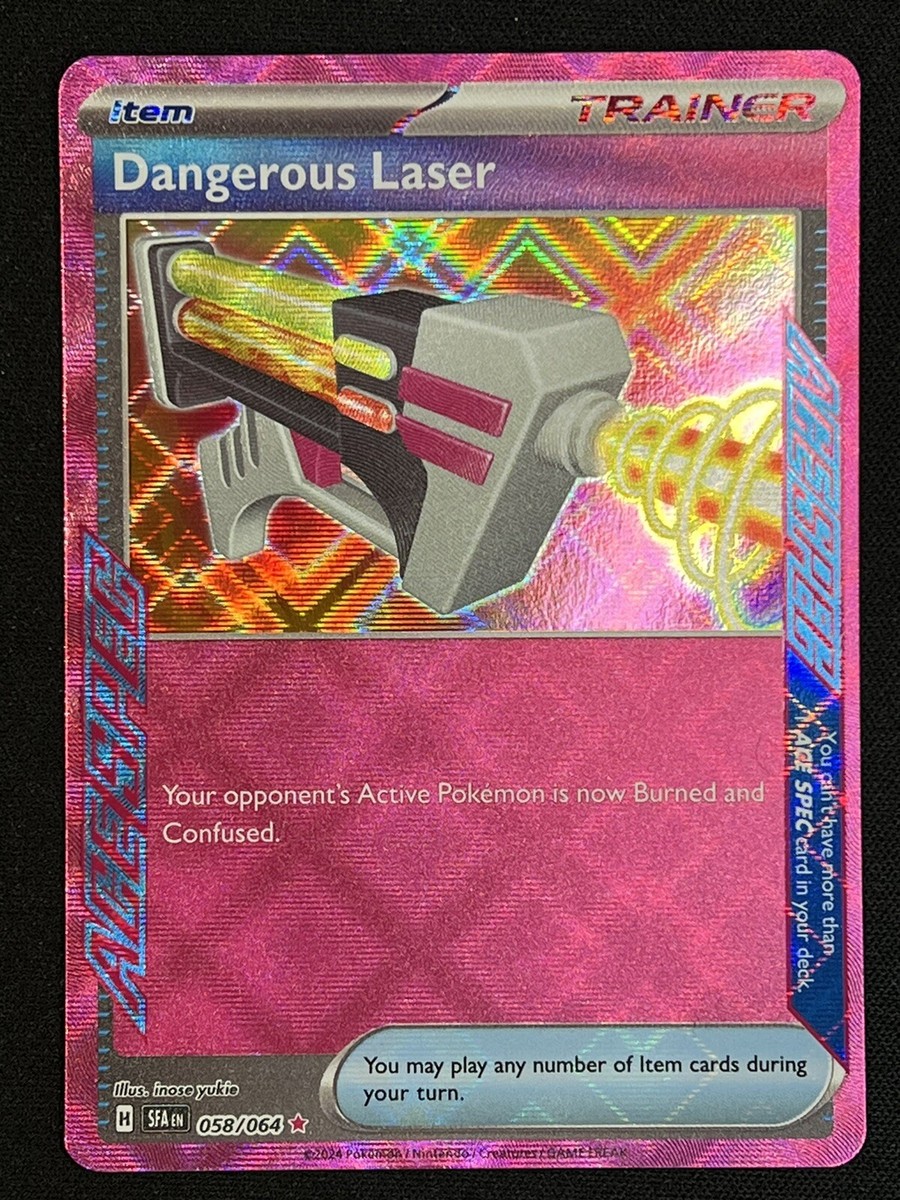 dangerous laser pokemon card - ACE SPEC rare 58/64 - Scarlet and Purple Nebula Fable *This is of Uncommon rarity Laser Dangereux (Dangerous Laser) 058/064