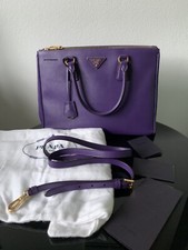 Prada Galleria Saffiano viola lila Handtasche Leder BN2274