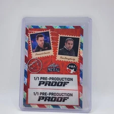 Francois Lavoie Tom Daugherty Pin Pals 2024 Leaf Metal Bowling PBA 1/1 Red Proof