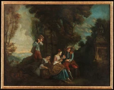 Jean Baptiste Pater Original Painting Art French Classical Rococo Watteau 18th c
