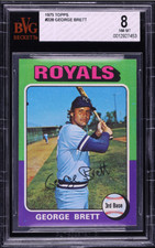 1975 Topps George Brett Kansas City Royals #228 Baseball Card Rookie BVG BGS 8