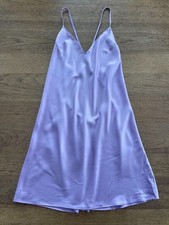 Victoria's Secret Smooth Purple SMALL Satin Open-Back Slip Dress Lingerie