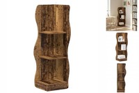 Eckregal Regal 3 Ablagen Altholz 34X33X102 Cm Holzwerkstoff