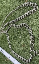 Heavy Stainless Steel Double Link Dog Chain Collar 23-24"