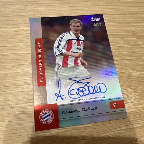 Topps Bayern Munich Alexander Zickler /50 Autograph