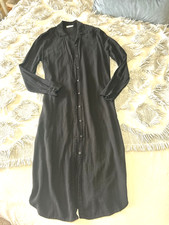 LACAUSA Anthropologie Whimsigoth Y2K Dress Black Minimalist Small Rayon New $210