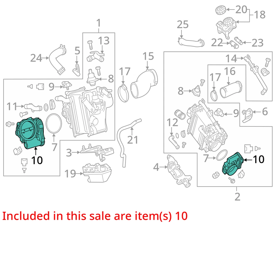 Conjunto de carrocería del acelerador Clase GLK 2014 OEM 79 k millas - LKQ291971013 Foto 4 de 4
