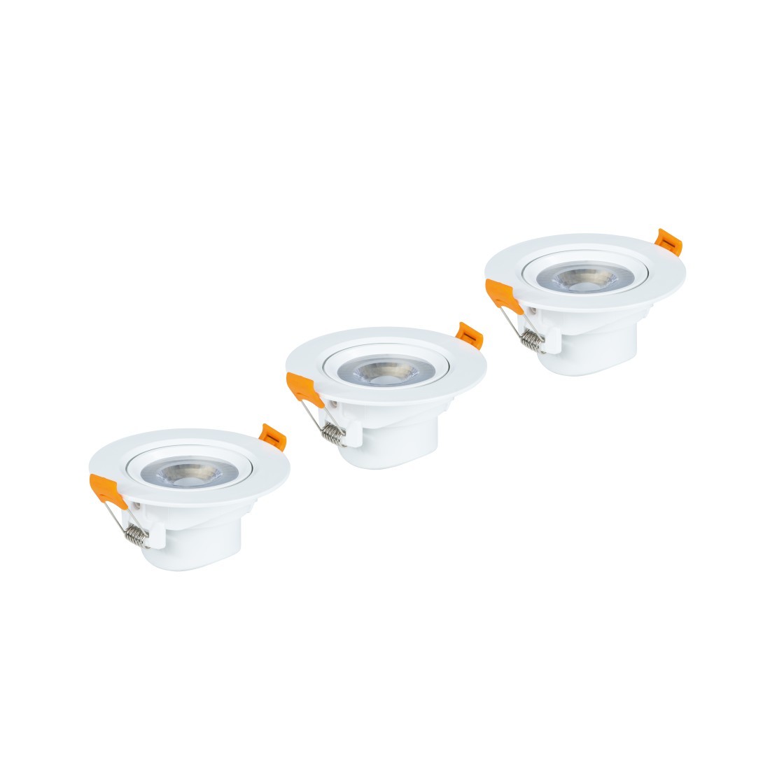 Spot LED encastrable de plafond blanc chaud 5W - Kit 3 luminaires encastrés 350lm