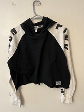 Victoria's Secret PINK Color Black Lightweight Hoodie Sweatshirt Size L