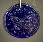 Blenko Glass Suncatcher - Butterfly - Cobalt