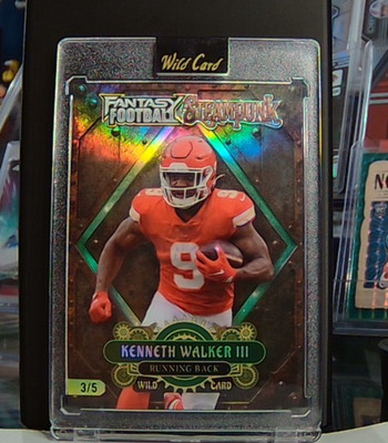 2026 wild card fantasy football Steampunk Kenneth Walker III 3/5 FSPGR04-KW