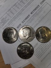 4 Bicentennial JFK Kennedy Half Dollar Coins