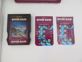 River Raid Intellivision Complete in Box CIB w/ Manual Overlays Tested & Working