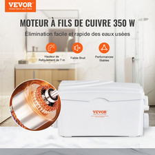 Macerator Pump, 350W, Laundry Waste Water Disposal Upflush Machine